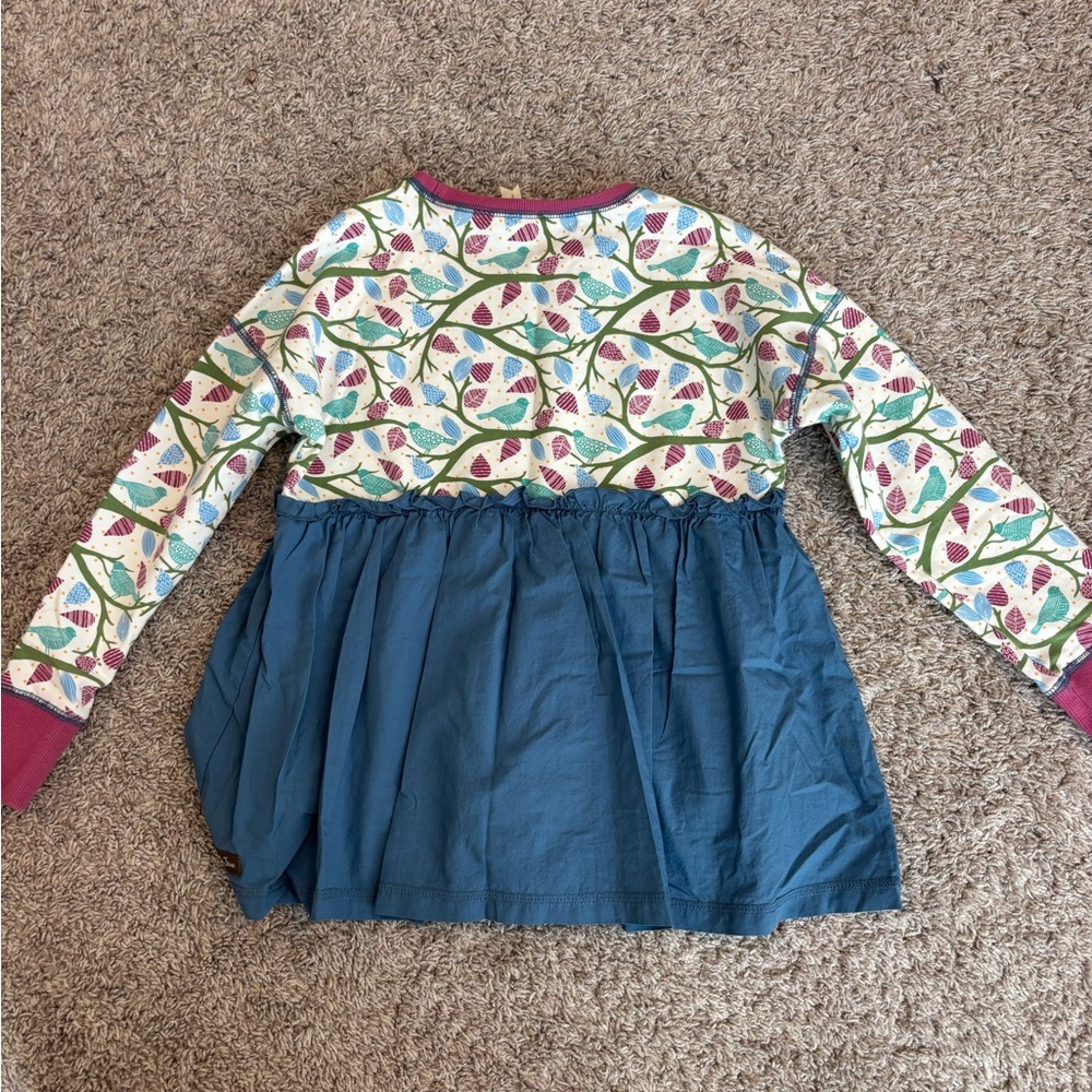 Matilda Jane Kids Floral Blouse - Cream and Blue
